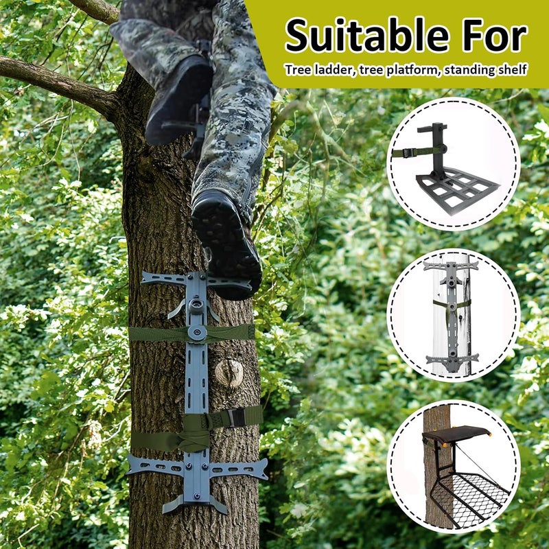 Vecacosic Hunting Climbing Stick Replacement Straps Heavy Duty Tree Stand Climbing Stick Straps Climbing Stick Accessories To Fix Most Hang-On's Platforms And Sticks, Easy To Adjust, Sturdy And Durable - Image 4